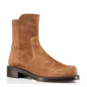 NEW Stuart Weitzman 5050 Bold Zip Boots Womens 9.5 Brown Suede Contemporary